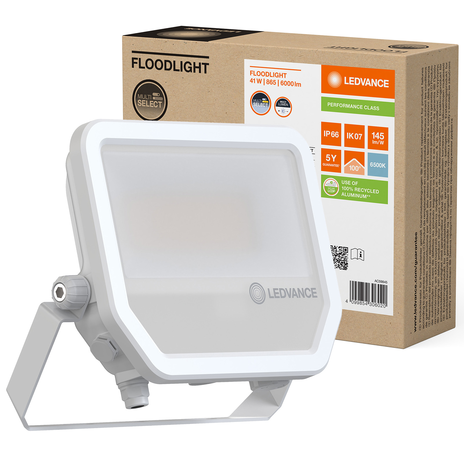 Led zářič Lampa 41W 6500K Vodotěsný Venkovní Ledvance Floodlight
