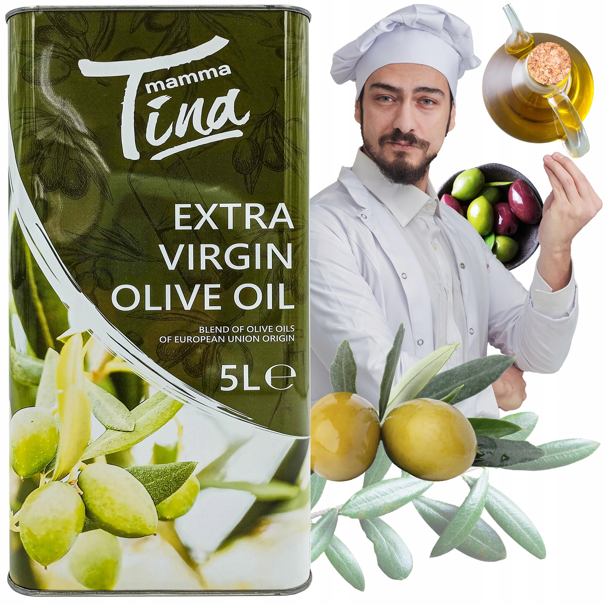 Levně Olivový olej Mamma Tina Extra Virgine 5 l Plechovka kovová