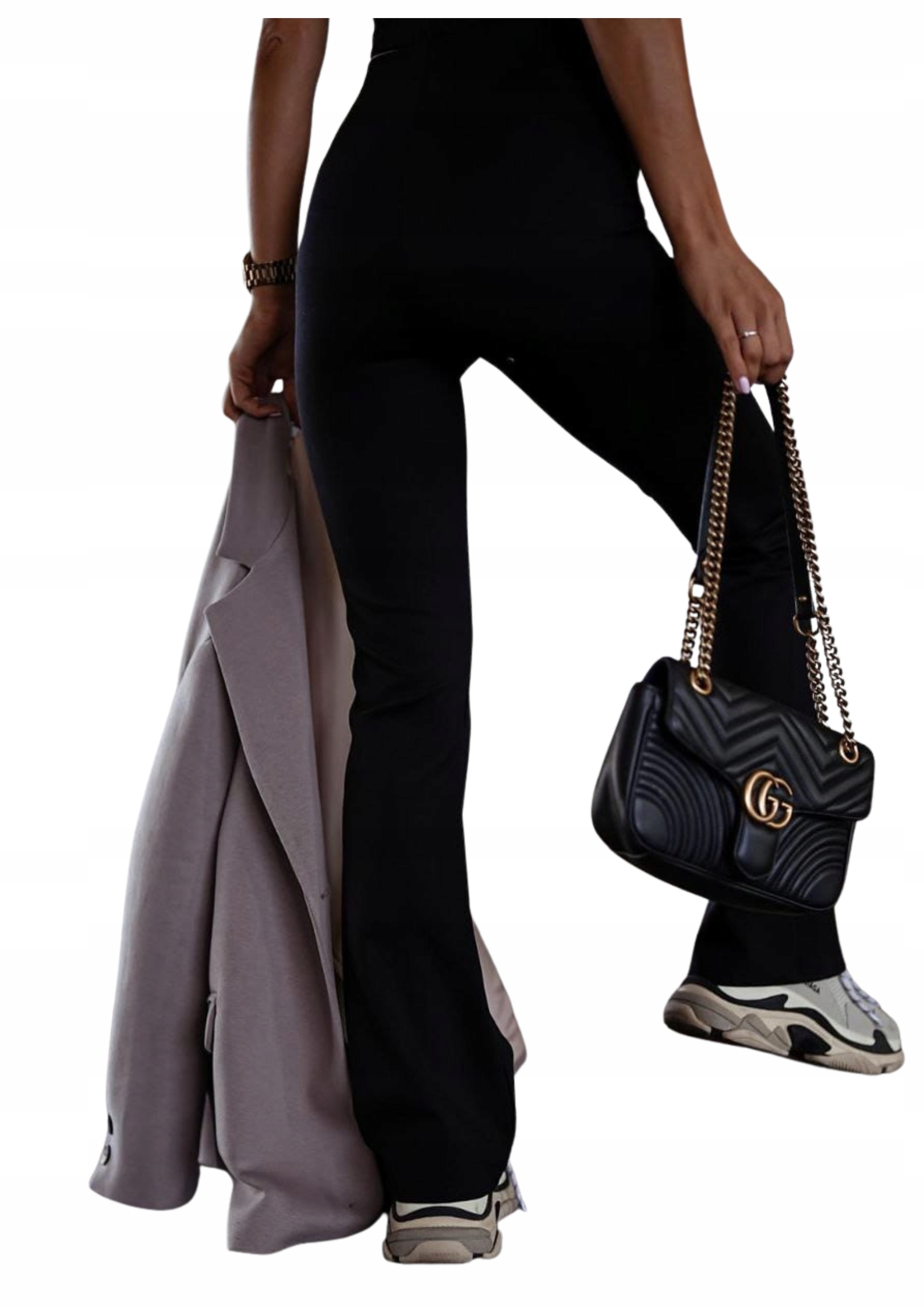 Legíny s širokou nohavicí Me Gusta černé, velikost L