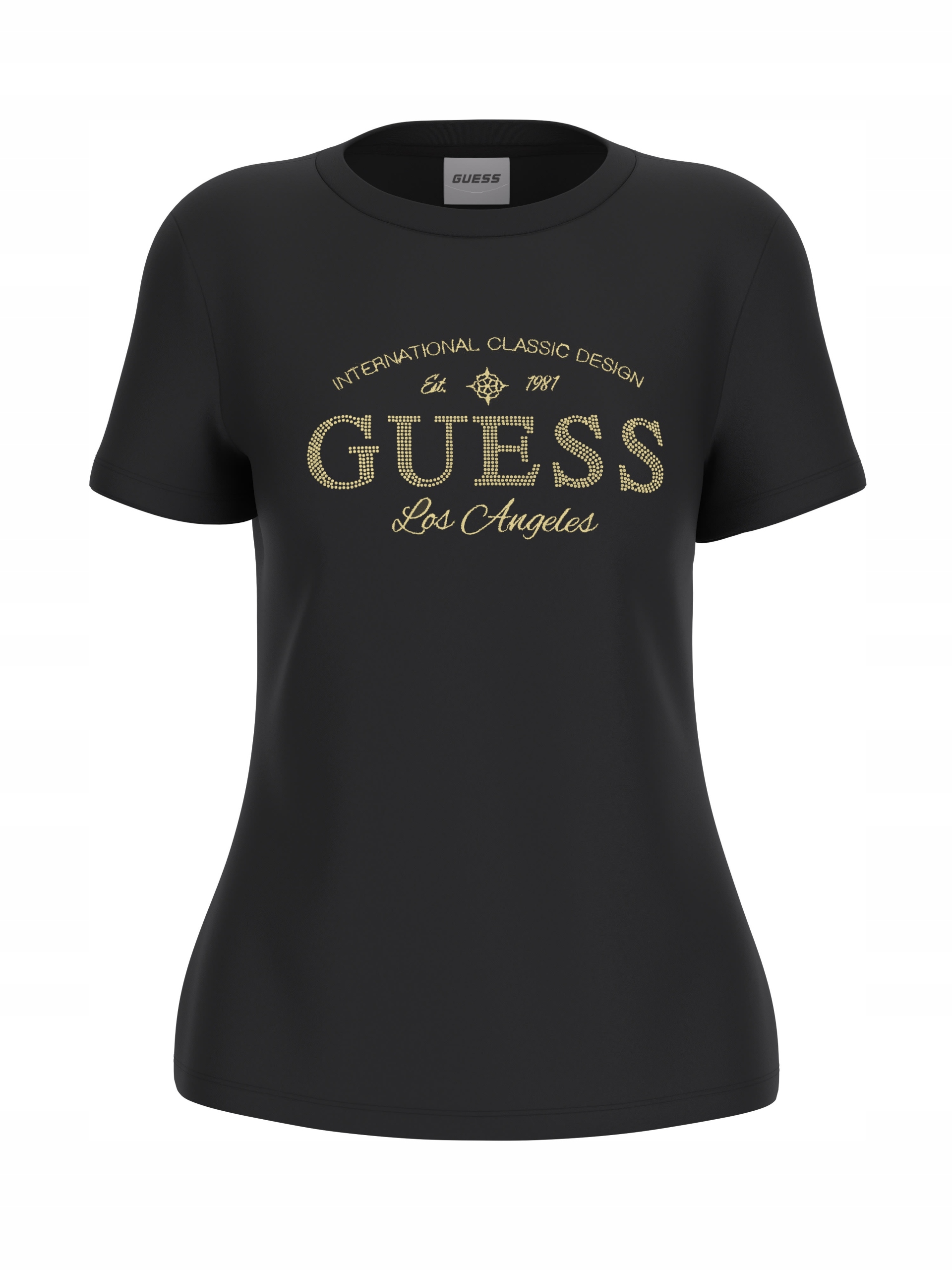 Tričko tričko Guess Marina Ss Cn Černé rL