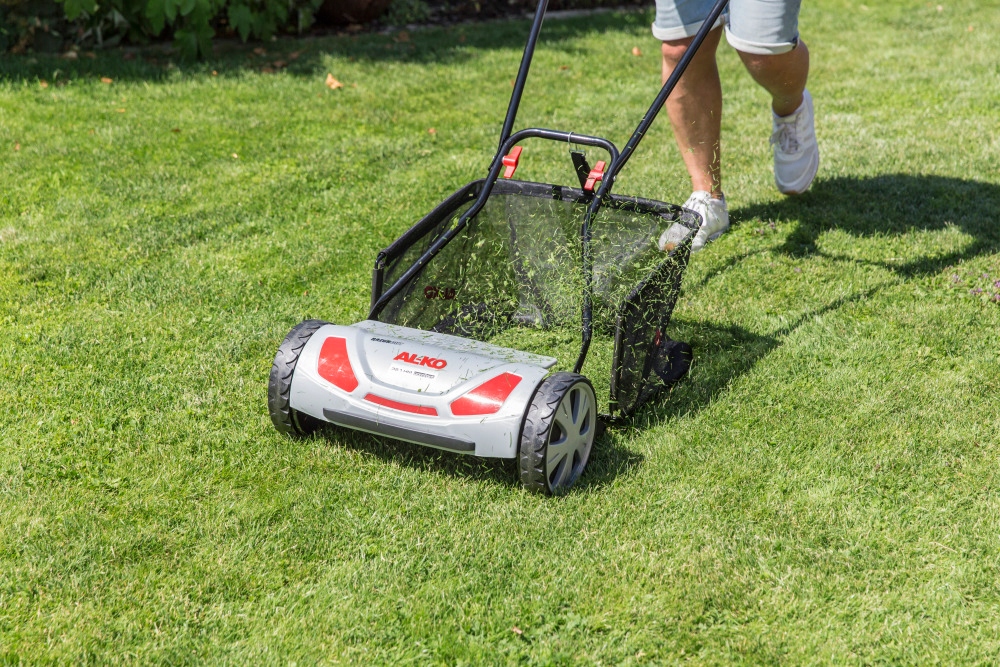 AL-KO KOSIARKA BĘBNOWA RĘCZNA 38.1 HM KOSZ 50L Regulacja wysokości koszenia z regulacją