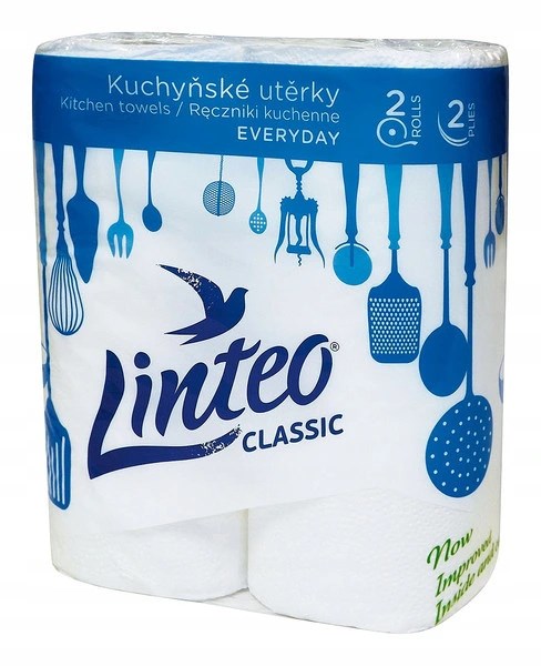 

Ręcznik papierowy celuloza Linteo biały 2szt.