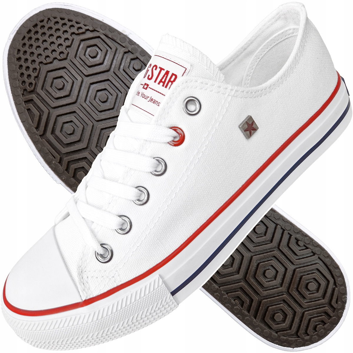 

Białe trampki Big Star damskie buty T274022 37