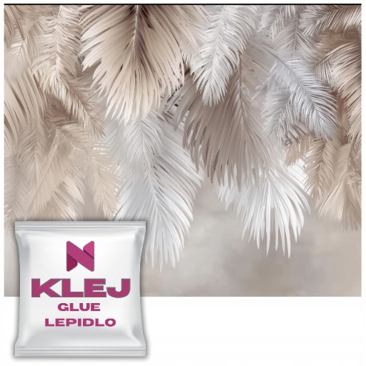 Fototapeta Listy peří do ložnice obývacího pokoje Béžová Tapeta boho Bronz 280x420