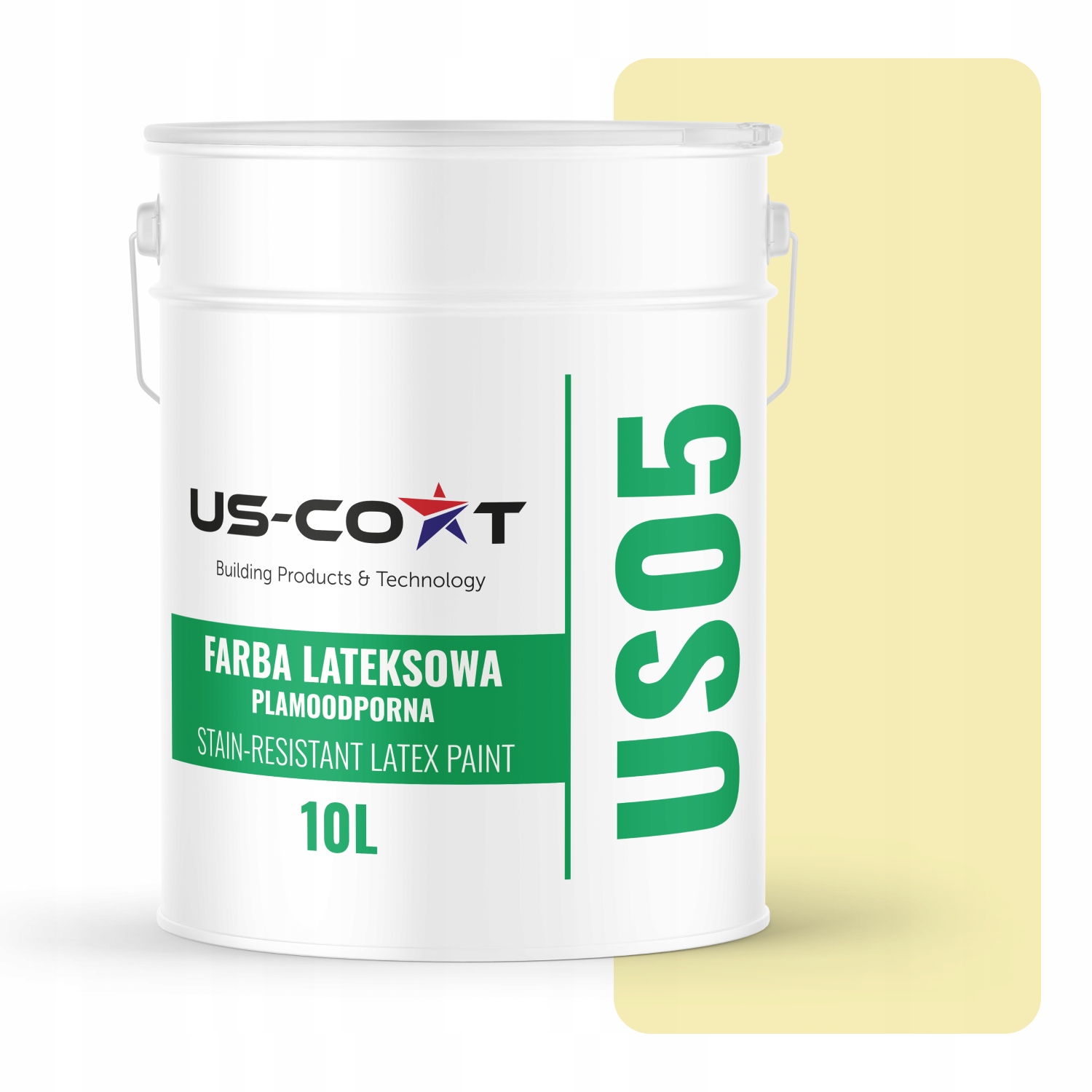 Latexová Farba Odolná Voči Škvrnám, Slamková Farba H7182 10L, Matná Na Steny Stropov