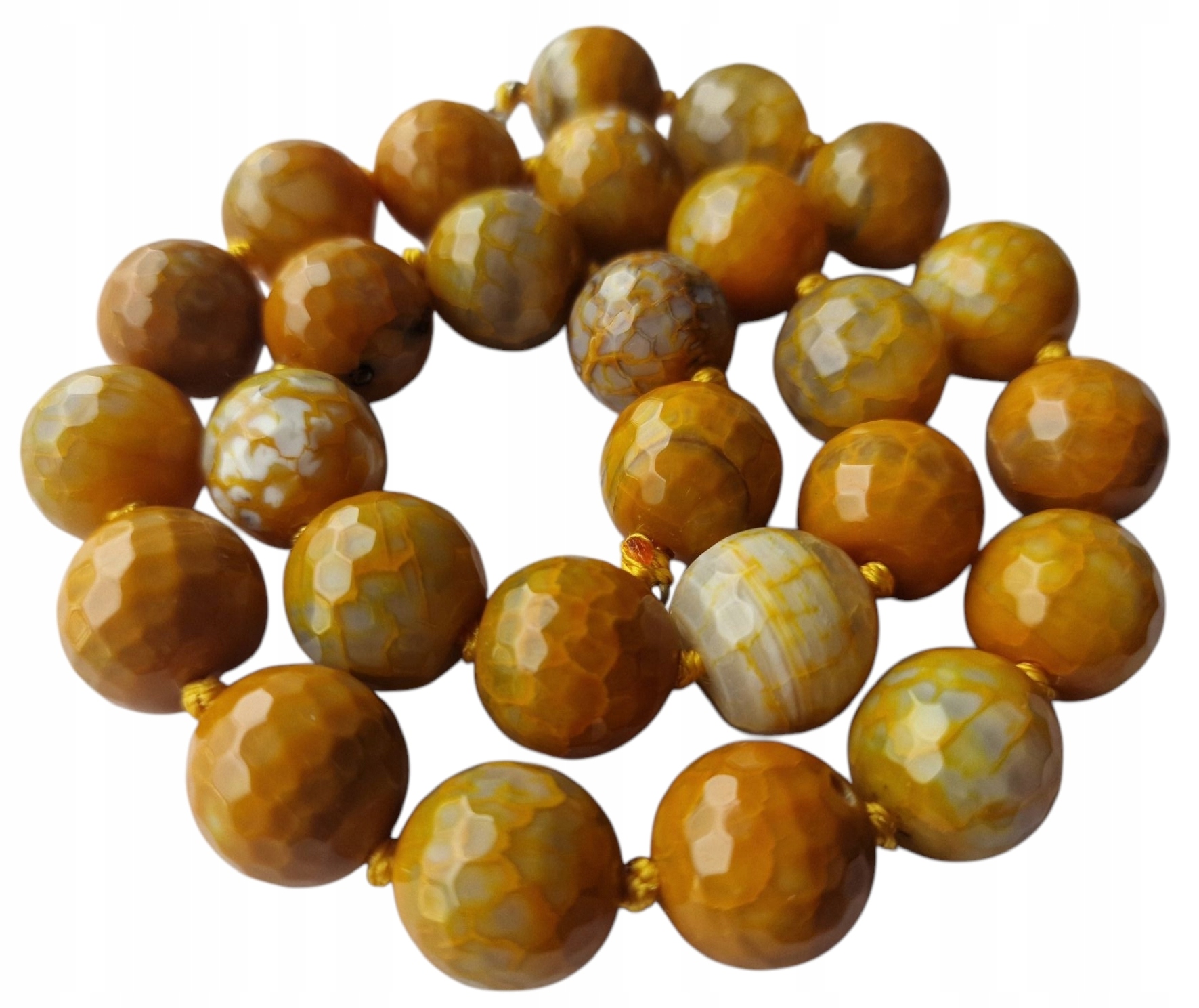 Vintage Achát Jantarový Malibu Náhrdelník Kreativita Dobrá Aura