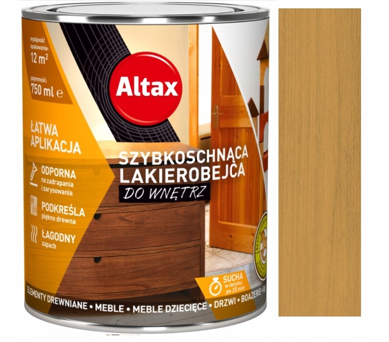 

Altax Lakierobejca Do Wnętrz 0,75L Dąb