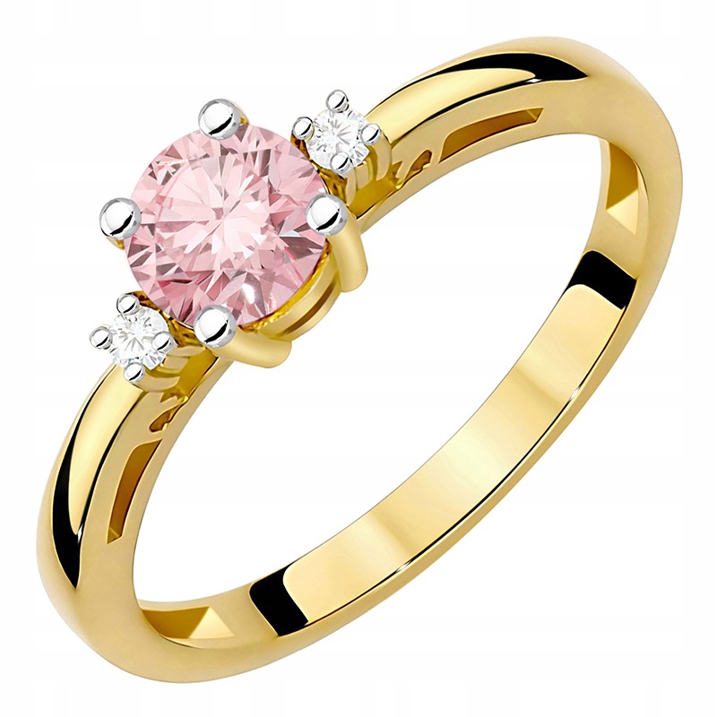 Zlatý Prstýnek pr. 585 14k s oválným laboratorním diamantem 0,50ct