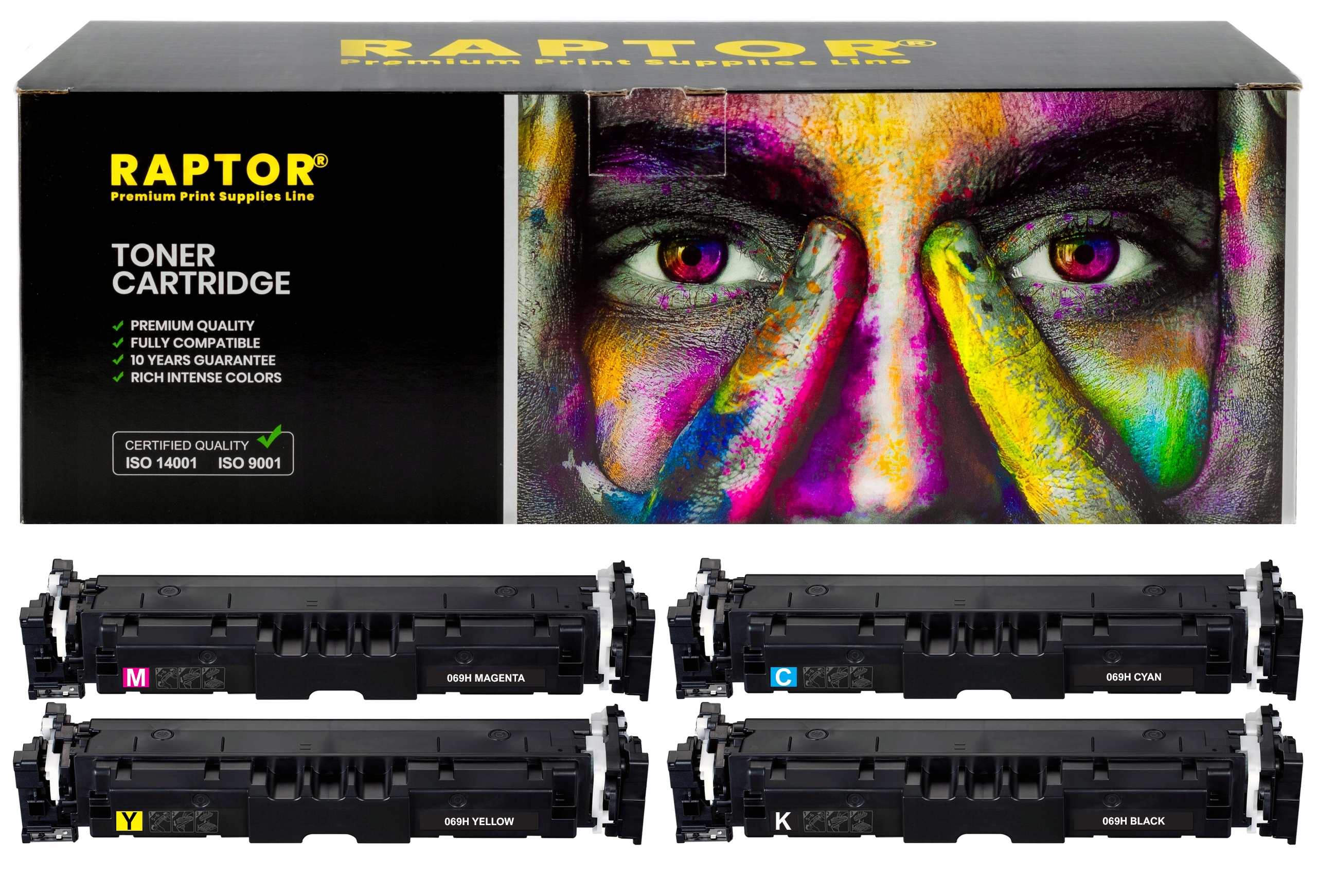 4x Toner Pro Canon i-SENSYS MF752Cdw MF754Cdw LBP673Cdw CRG-069H sada XL