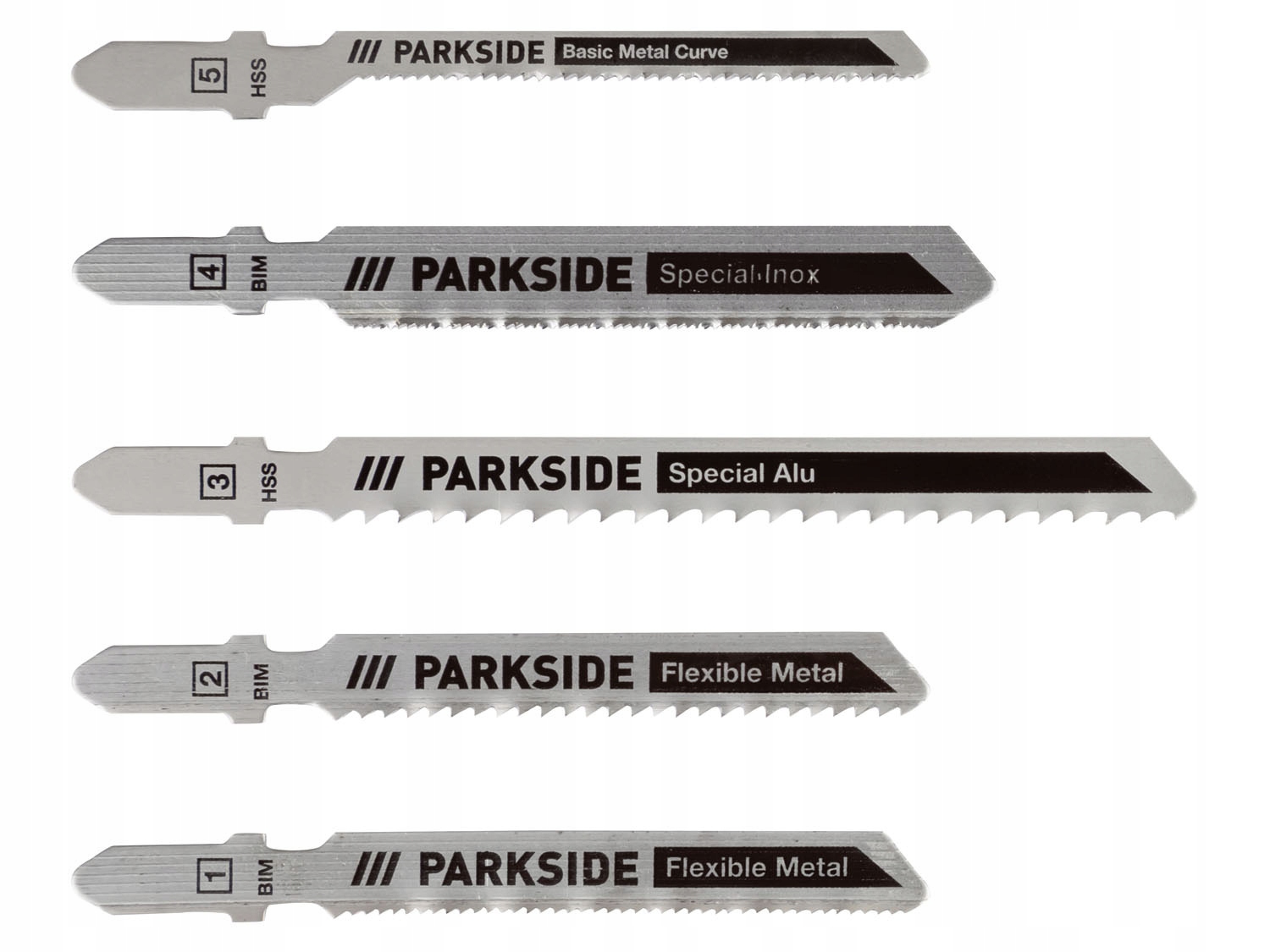 PARKSIDE Zestaw 5 brzeszczotów do wyrzynarki,metal