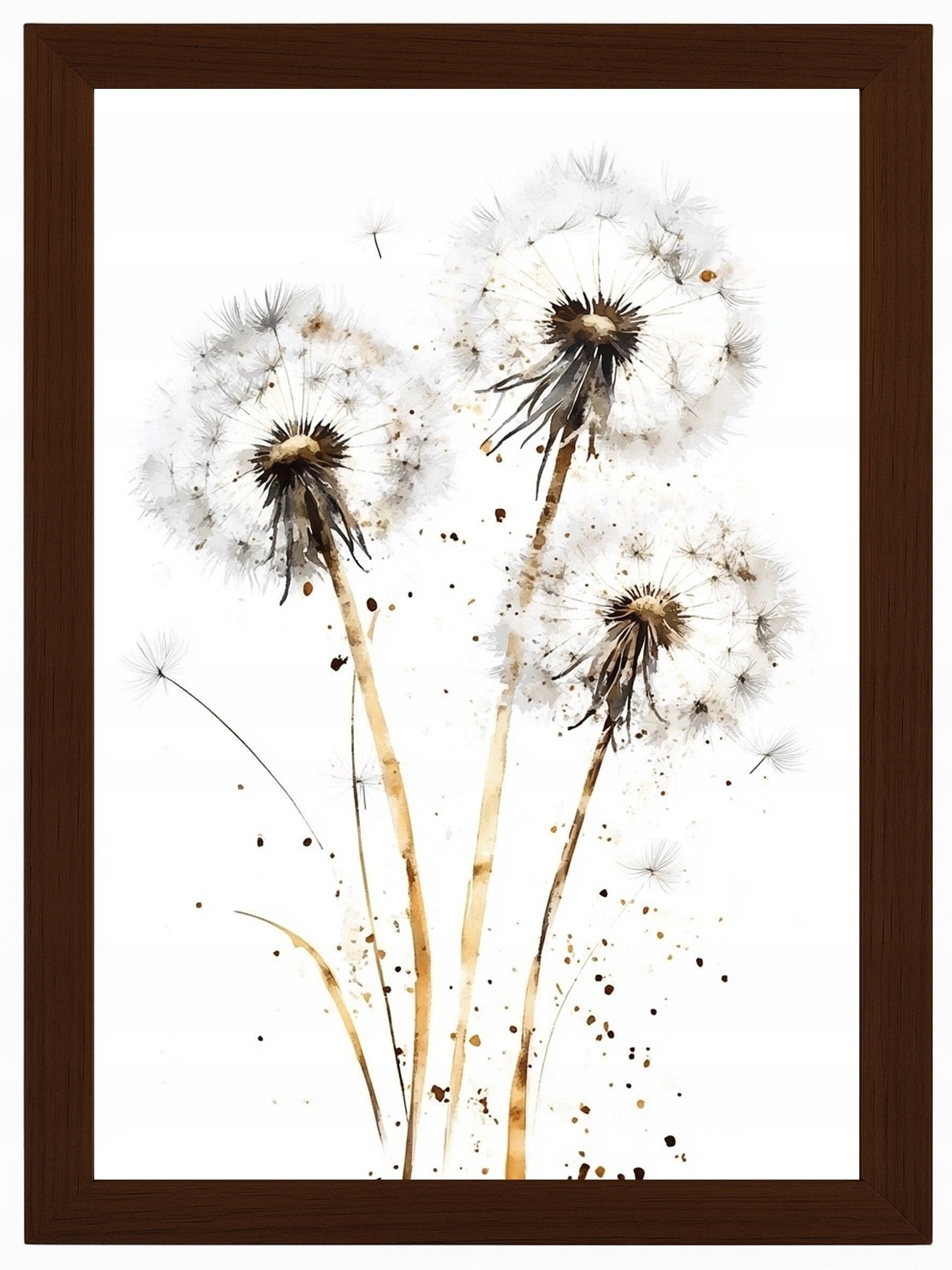 Plakát Rámeček Dřevo Grafika Příroda Květiny Dmychadla Puch Boho 70x100