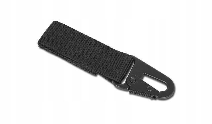 Trok taktyczny brelok Mil-Tec z metalowym karabinkiem 70mm czarny