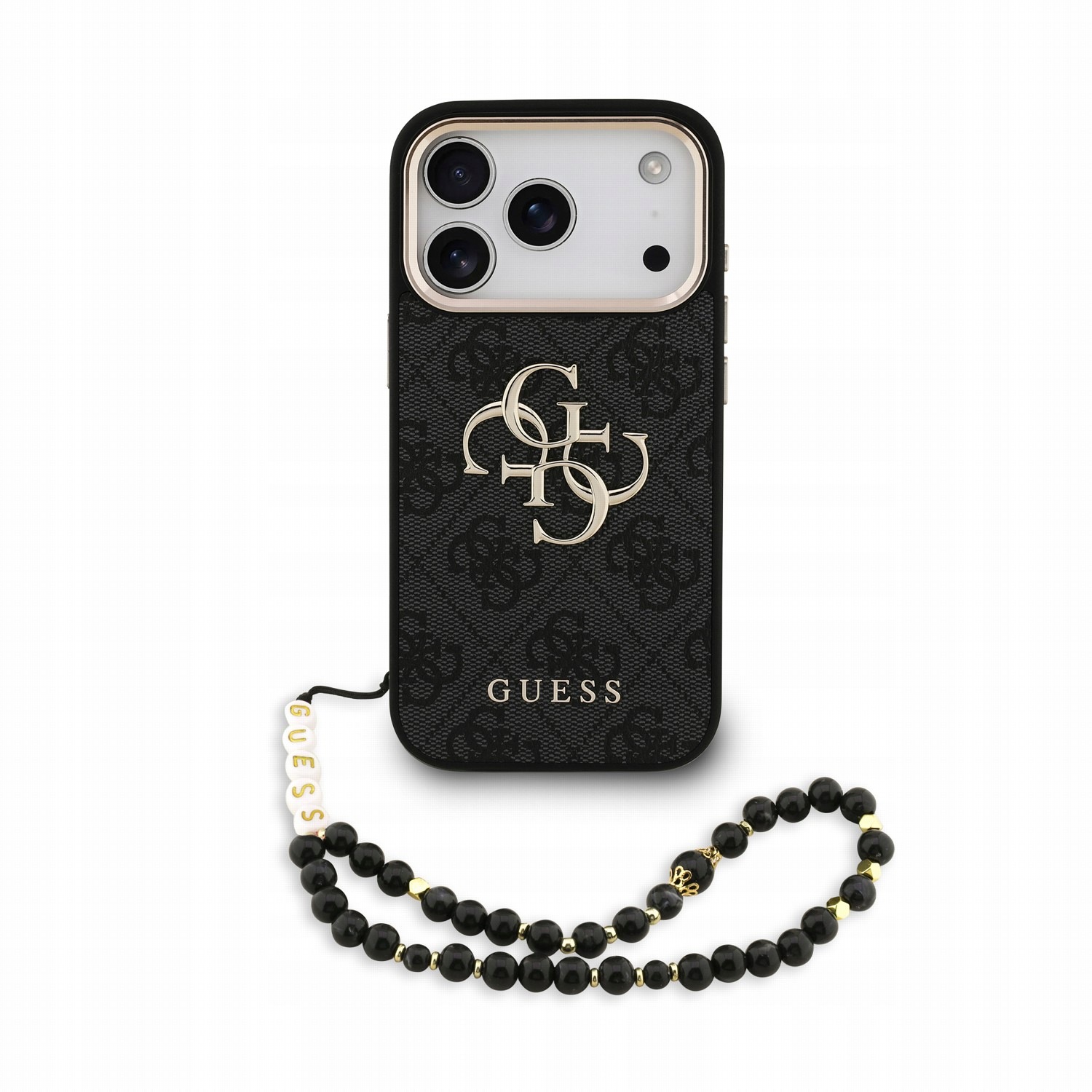 Etui Guess Pu 4g Metal Logo Strap Do iPhone 18 Pro, Czarne