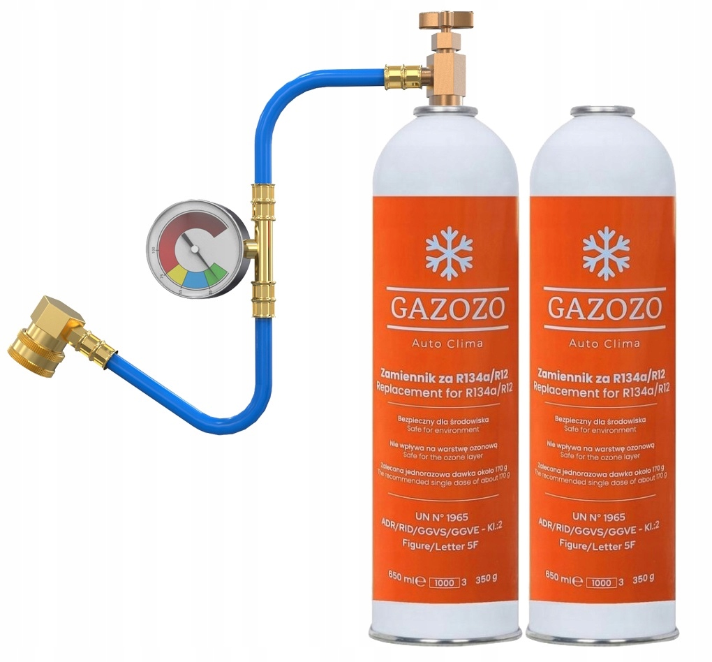 Dvojitá sada pro plnění klimatizace Akli Gazozo R-134a