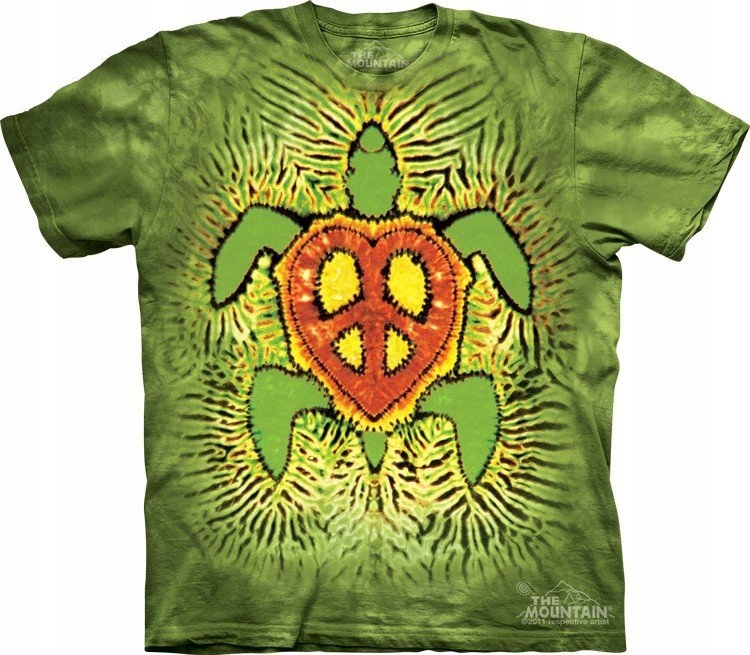 Tričko Tie Dye Rasta Peace Želva The Mountain XL