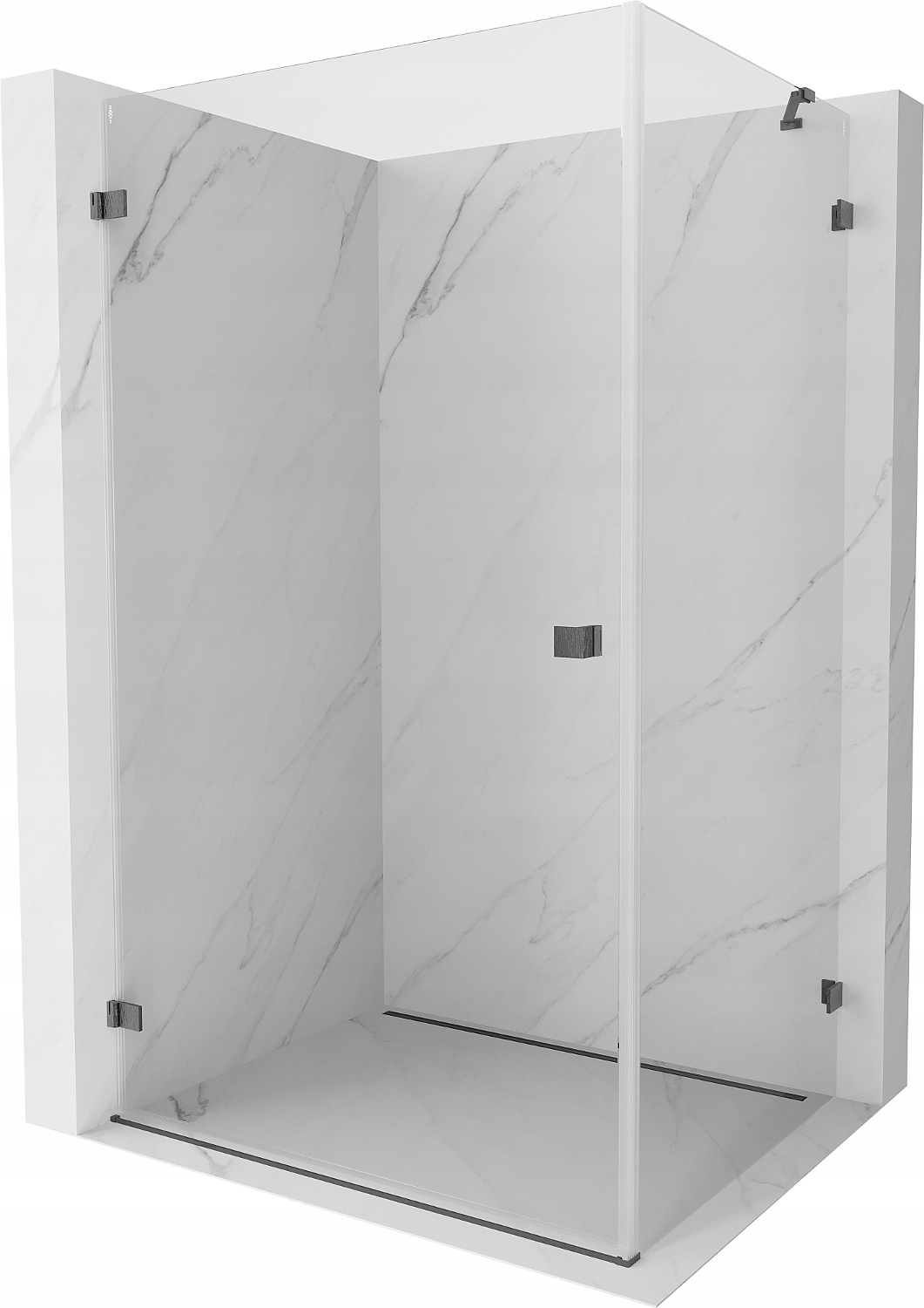 Mexen Lunar-B Sprchová Kabina Levá 80x70 cm Gun Gray Kalené Sklo