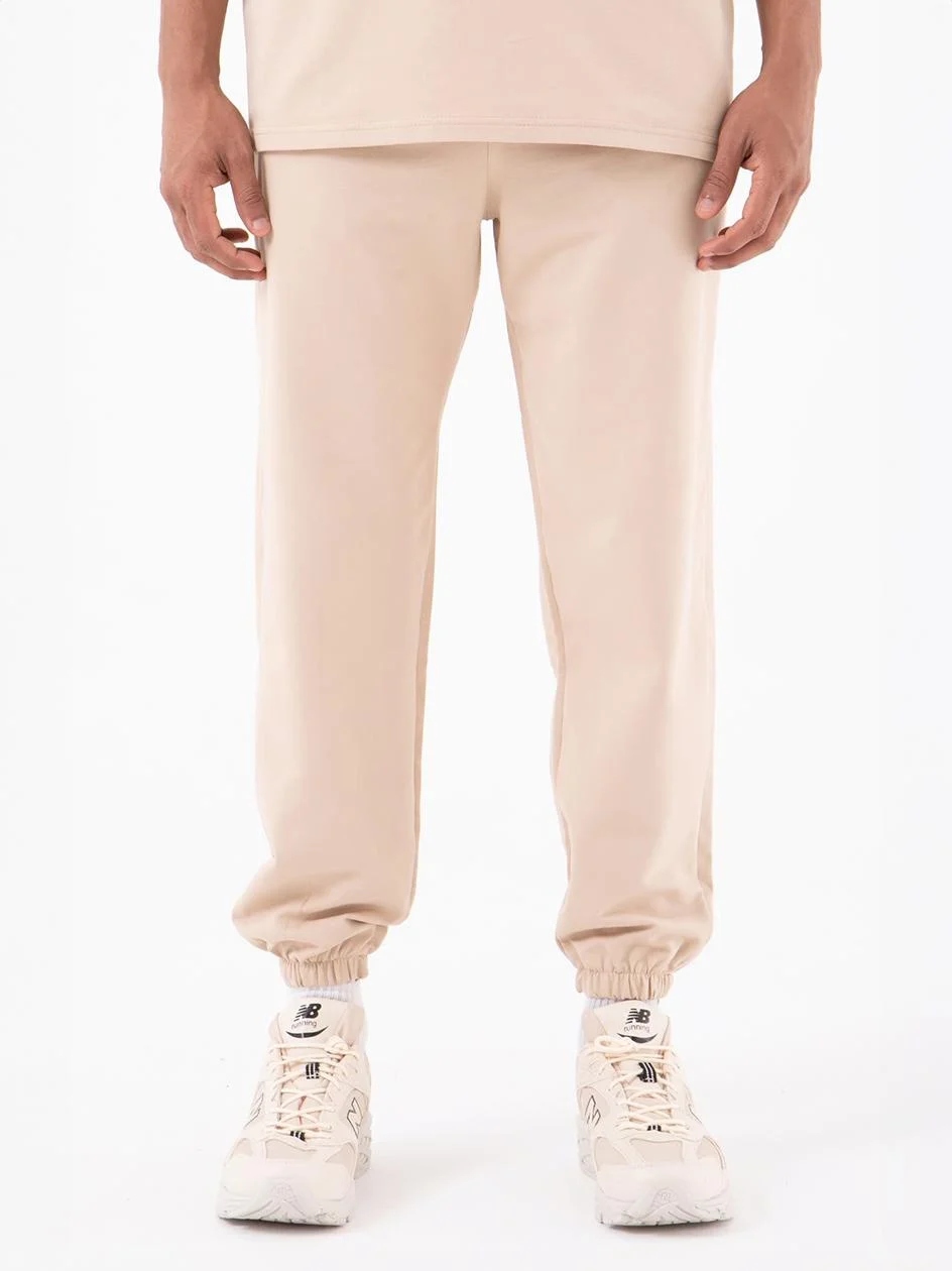 Dresové Kalhoty Jogger Pánské Pohodlné Béžové Machinist Regular Basic S