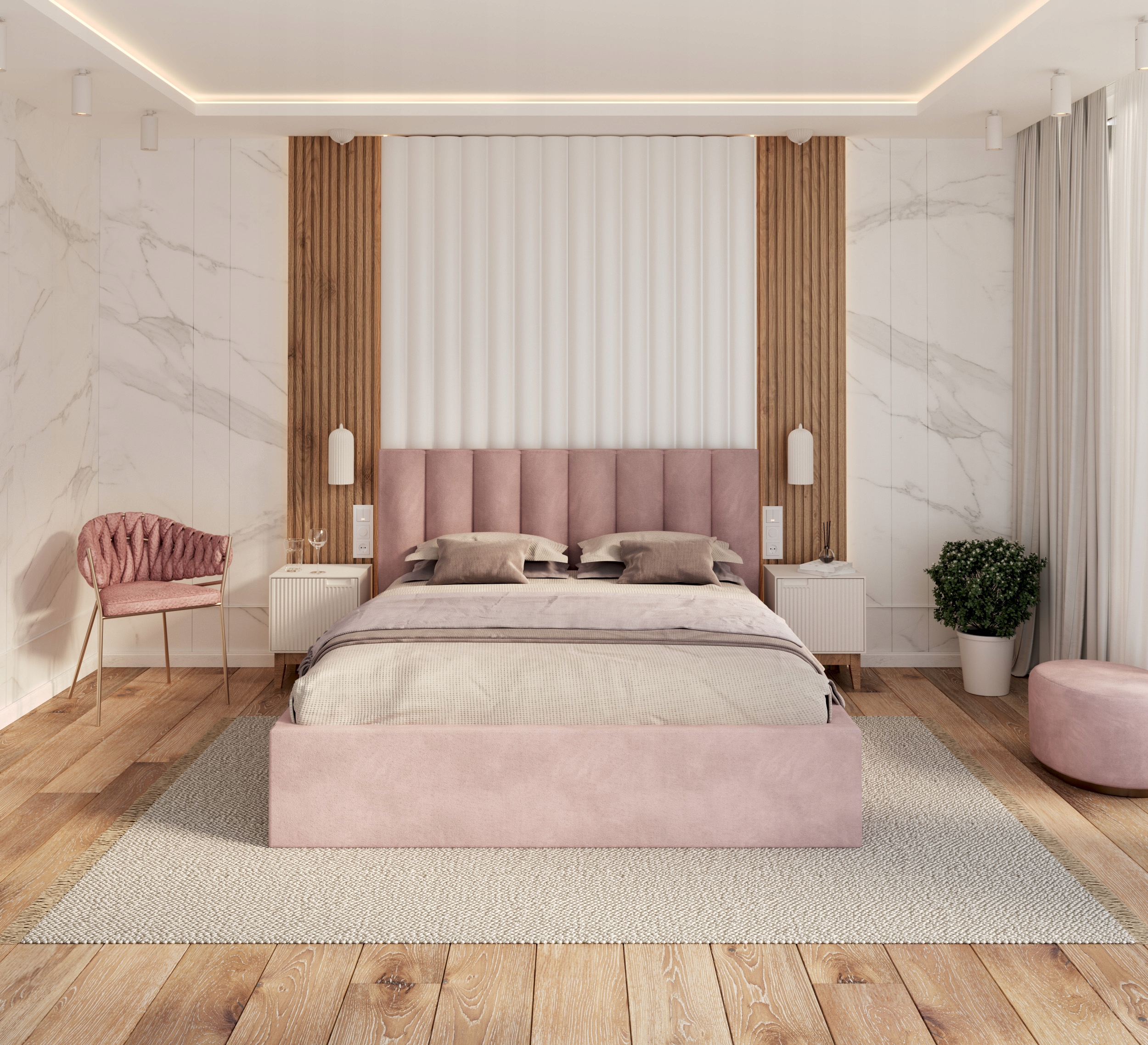 Lůžko 120x200 čalouněný zvedací rošt Kaja