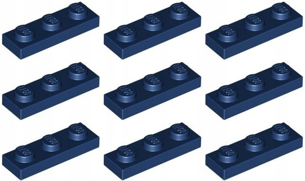 

Lego 3623 Płytka 1x3 niebieska ciemna (5g) 9 szt.