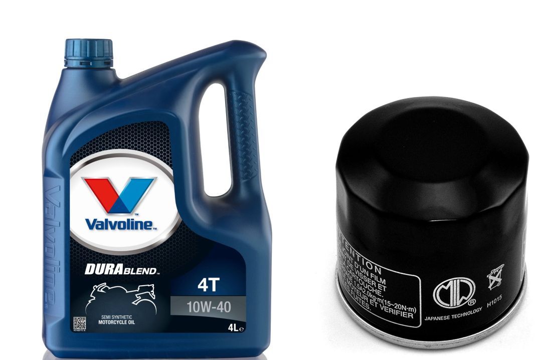 МАСЛО VALVOLINE DURABLEN 10W40 ФІЛЬТР HF204 KAWASAKI