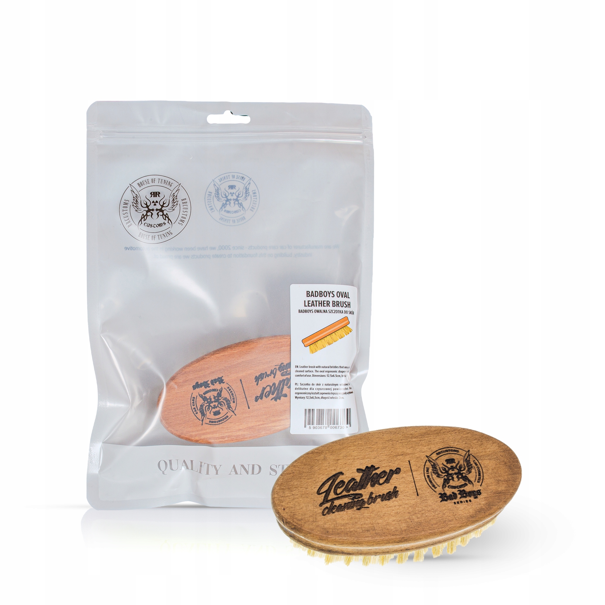 Rr Customs BadBoys owalna szczotka do skór