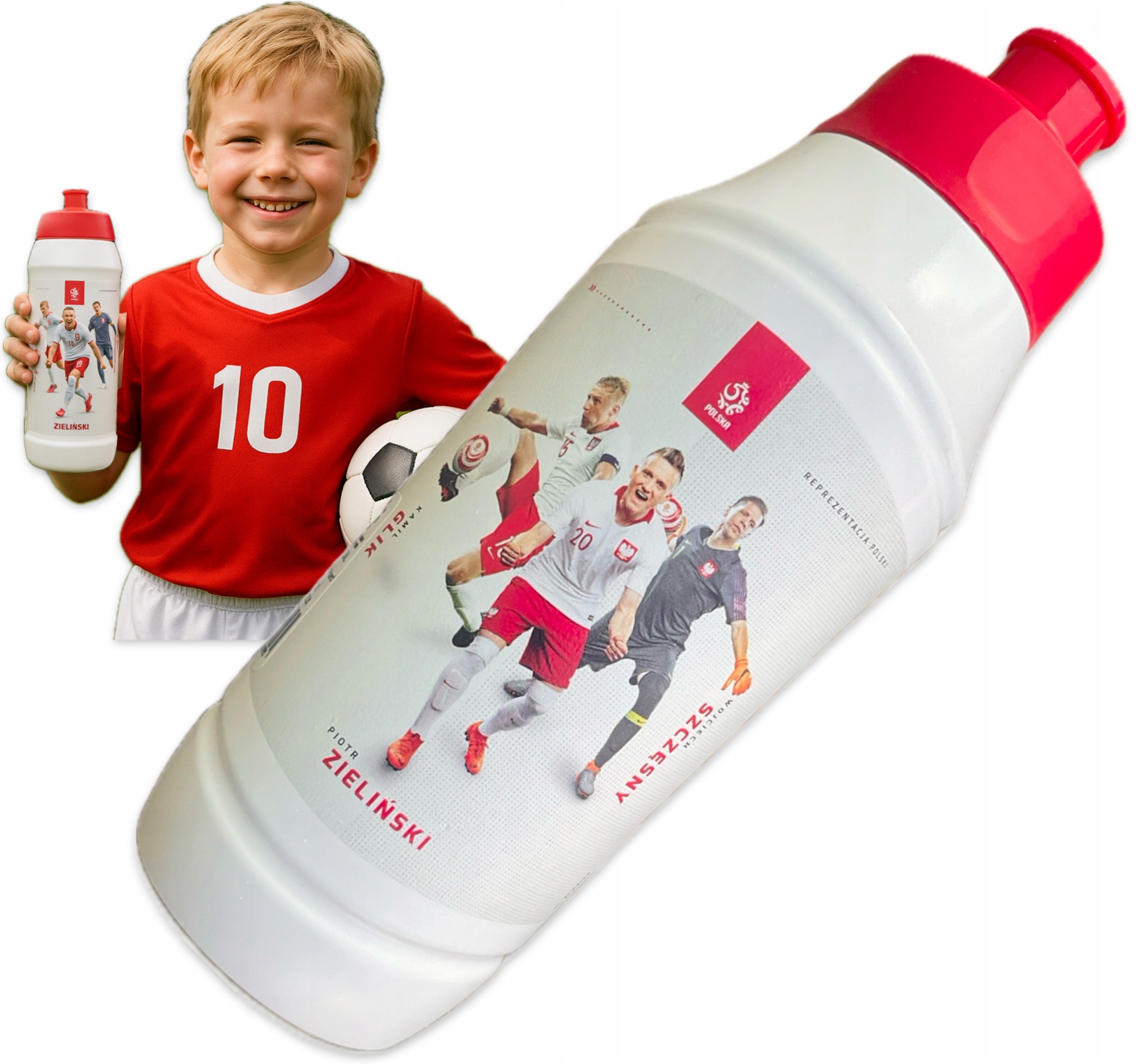 Bidon Sportowy Piłkarze piłka nożna futbol Polska 10 Piotr Zieliński 350ml