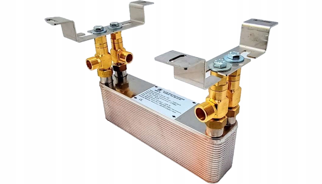 Wymiennik ciepła 40 płytowy 45kW Nordic Tec 3/4'' ze wspornikiem ściennym