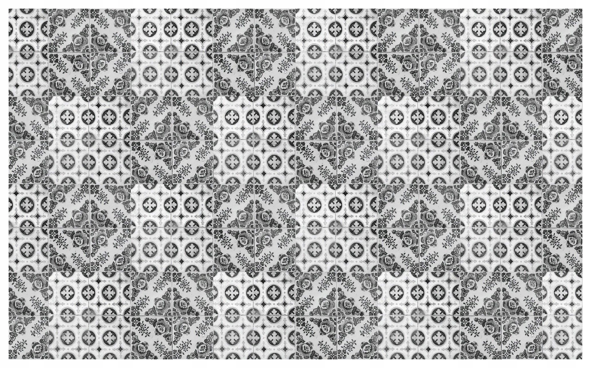 Fototapeta Geometrický ornament Černobílé dlaždice 416x254 lepidlo