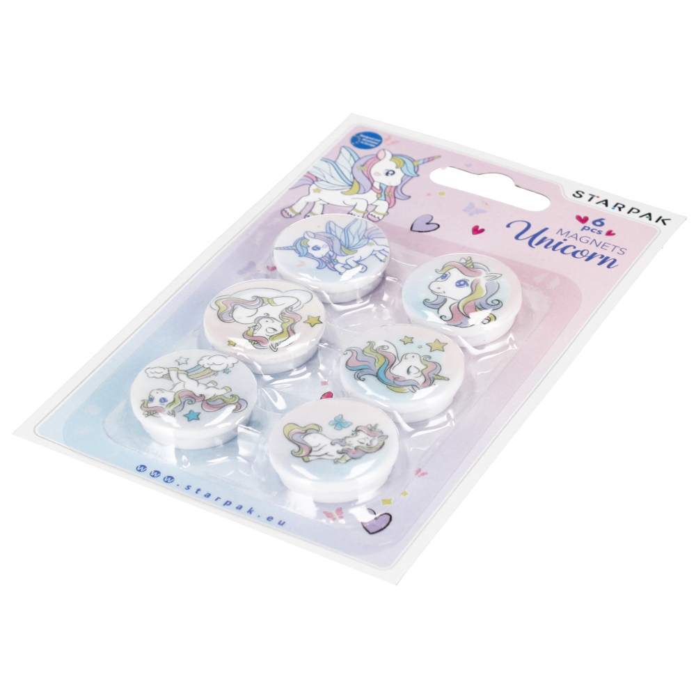 MAGNESY JEDNOROŻCE 30mm zestaw 6szt Materiał inny