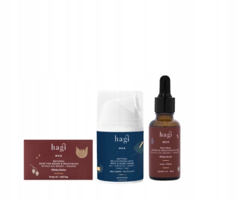 Zestaw brodacza Hagi Olejek i Mydło do rody i wąsów oraz Krem do twarzy