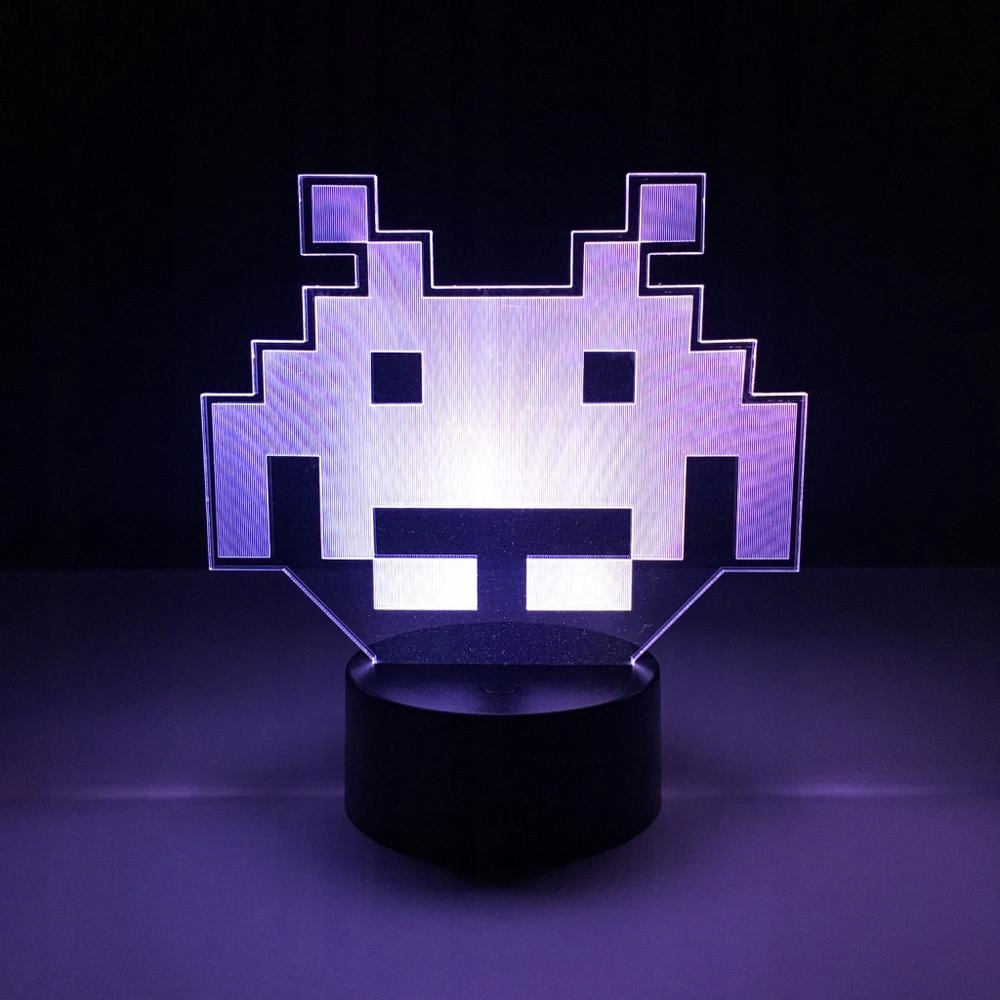 LAMPKA Space Invaders 16 kolorów RGB Pilot Płeć chłopcy dziewczynki