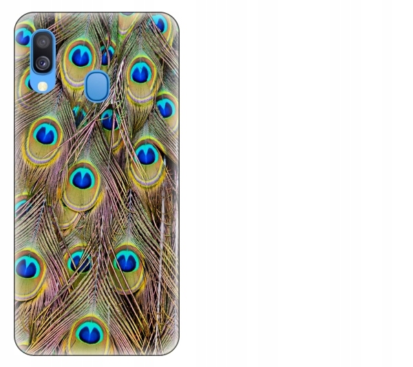

Etui pokrowiec Samsung Galaxy A40 Pawie pióra