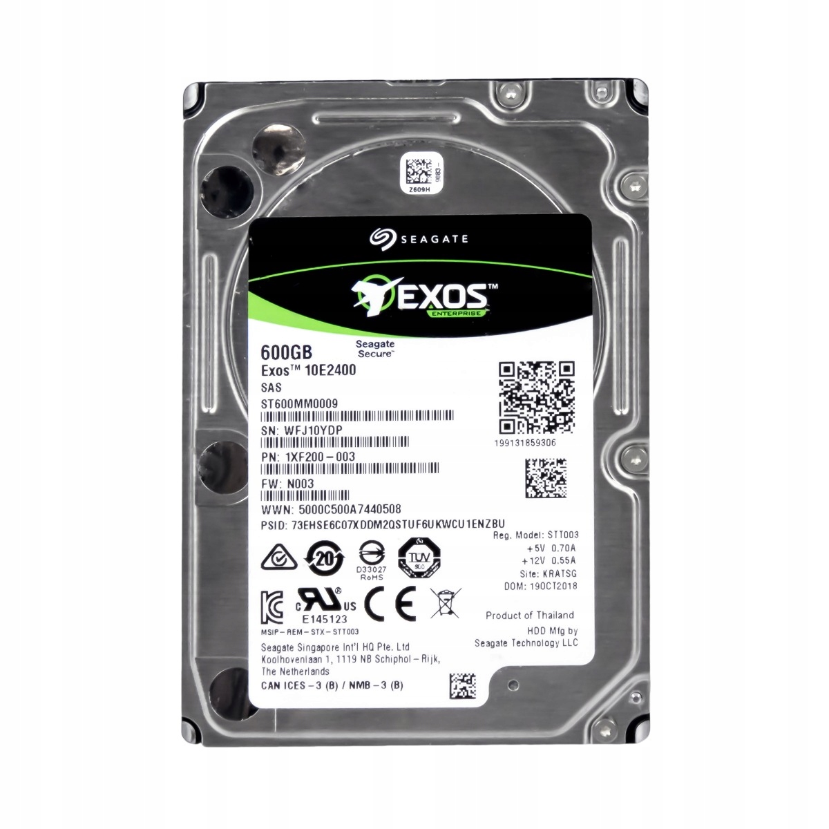 Seagate Exos 600GB 10K 128MB SAS-3 2.5'' ST600MM0009