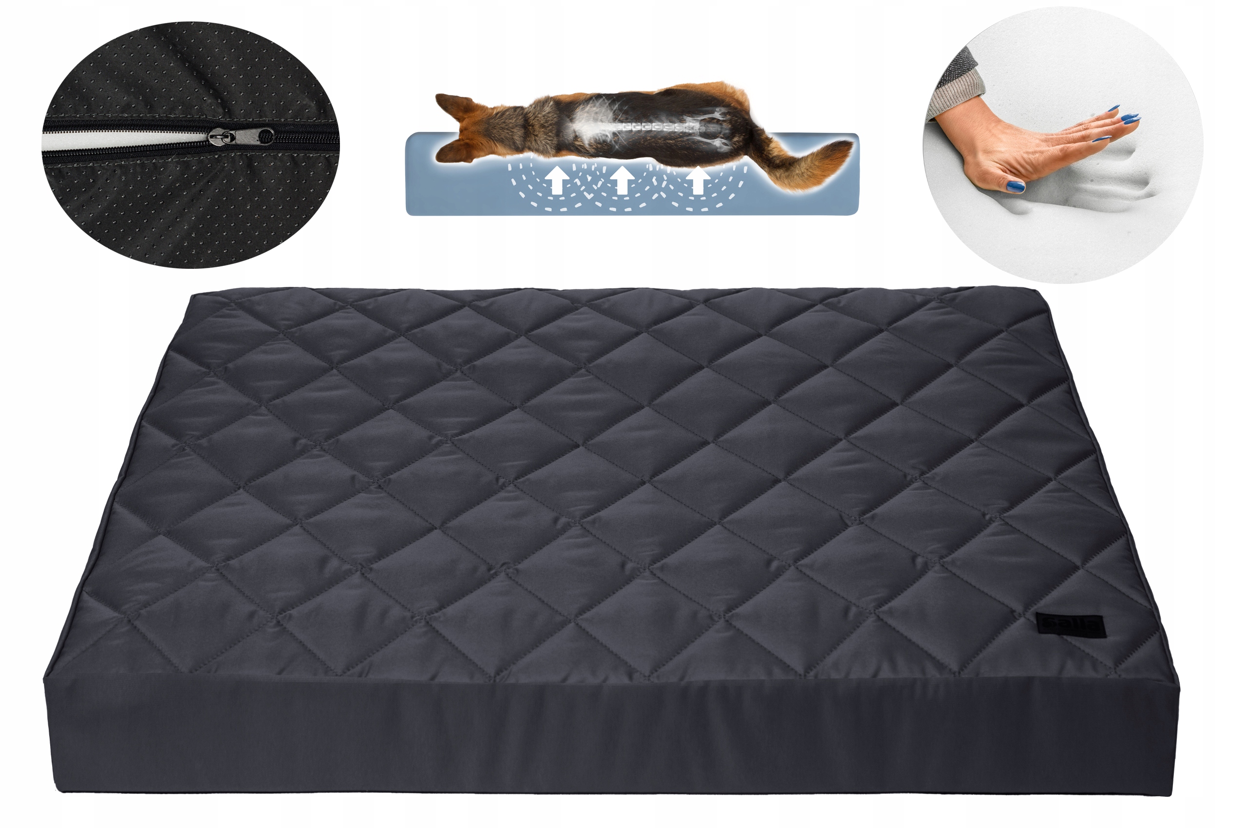 Levně Pelíšek pro psa Voděodolné pěnová matrace se zipem 70x50