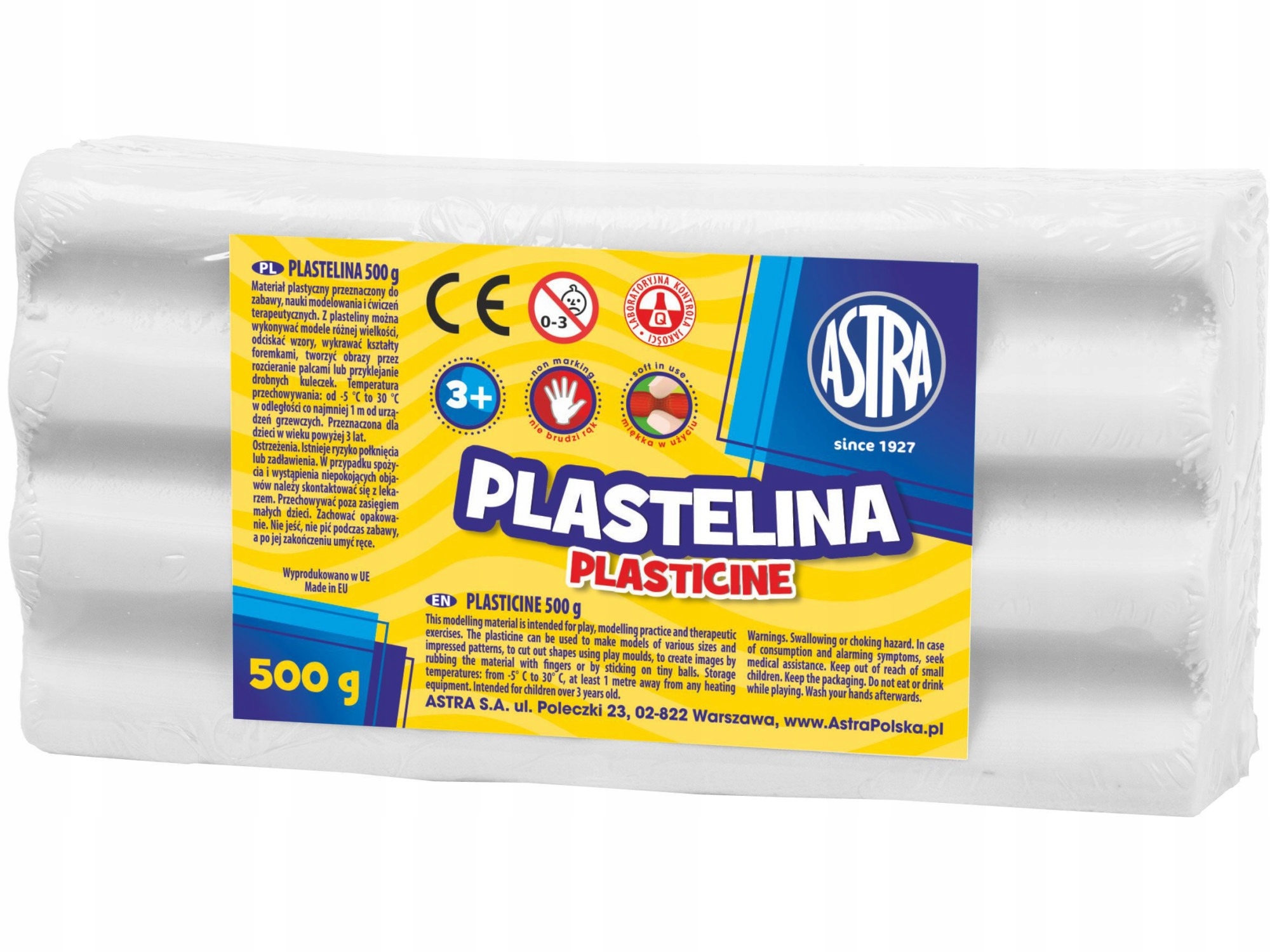 

Plastelina 500g Astra Biały