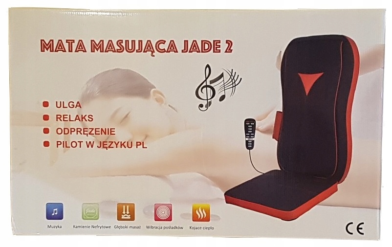 Mata masująca Nefrytowa Do masażu Shiatsu Masażer z kamieniami nefrytu Jade Informacje o bezpieczeństwie CE