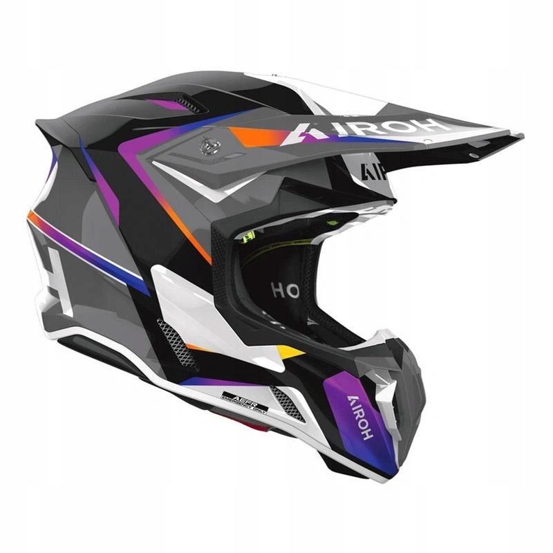 Motocyklová prilba Airoh Twist 3 Hustle Gloss šedá biela fialová Darčeky