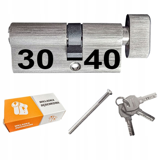 WKŁADKA Z GAŁKĄ G40/30 NIKIEL SATYNA