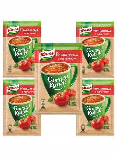 Levně 5 x Knorr Horký rajčatový hrnek s těstovinami 5 x 19 g
