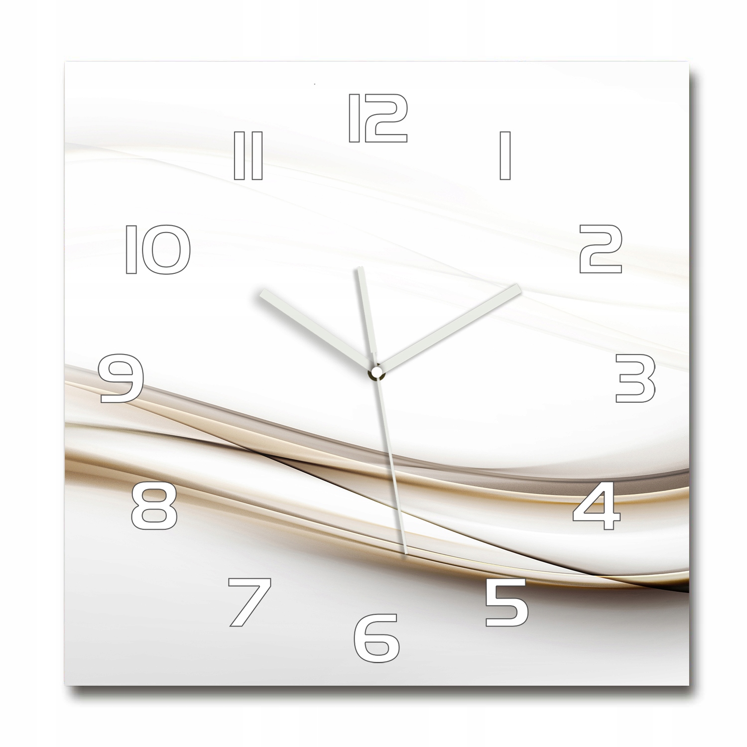 

Szklany duży zegar wiszący Abstrakcja fale 60x60cm