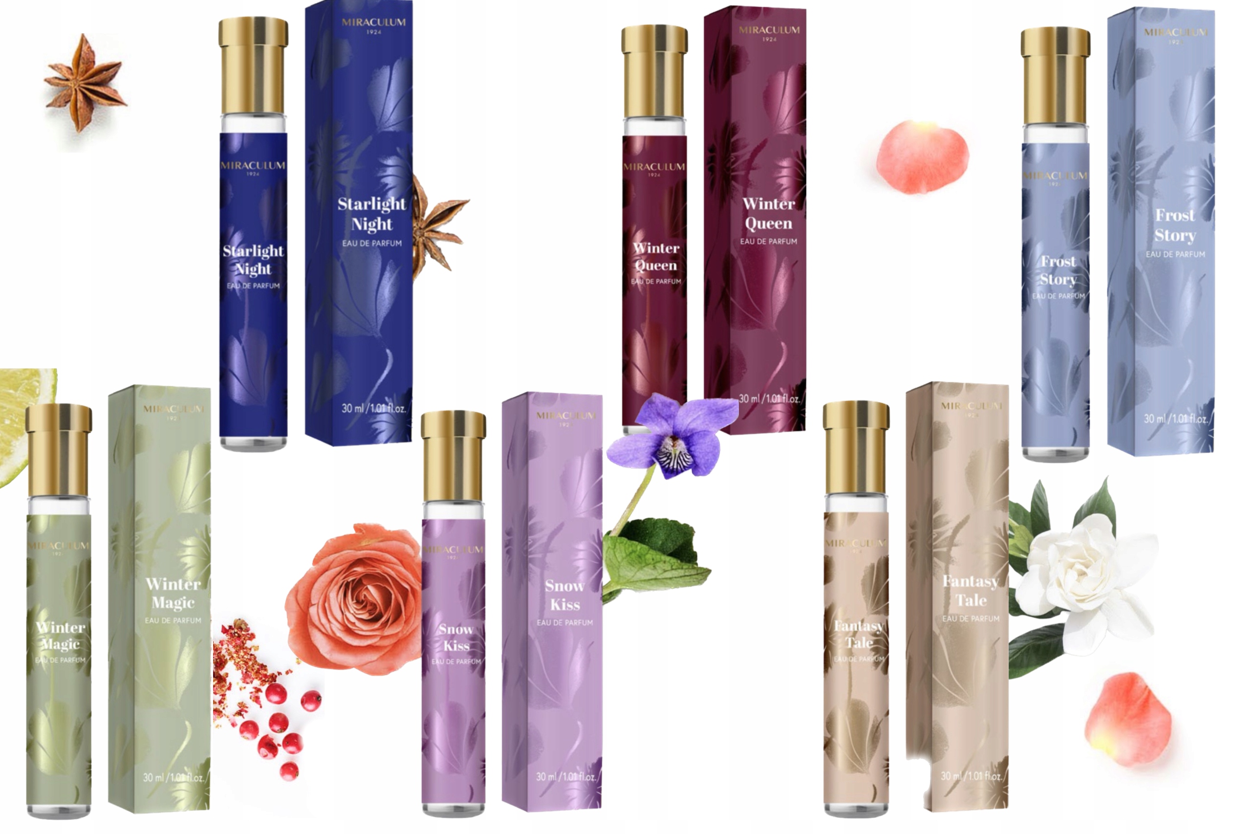 Miraculum zestaw perfumetki 6x30ml Edp Woda Perfumowana Damska