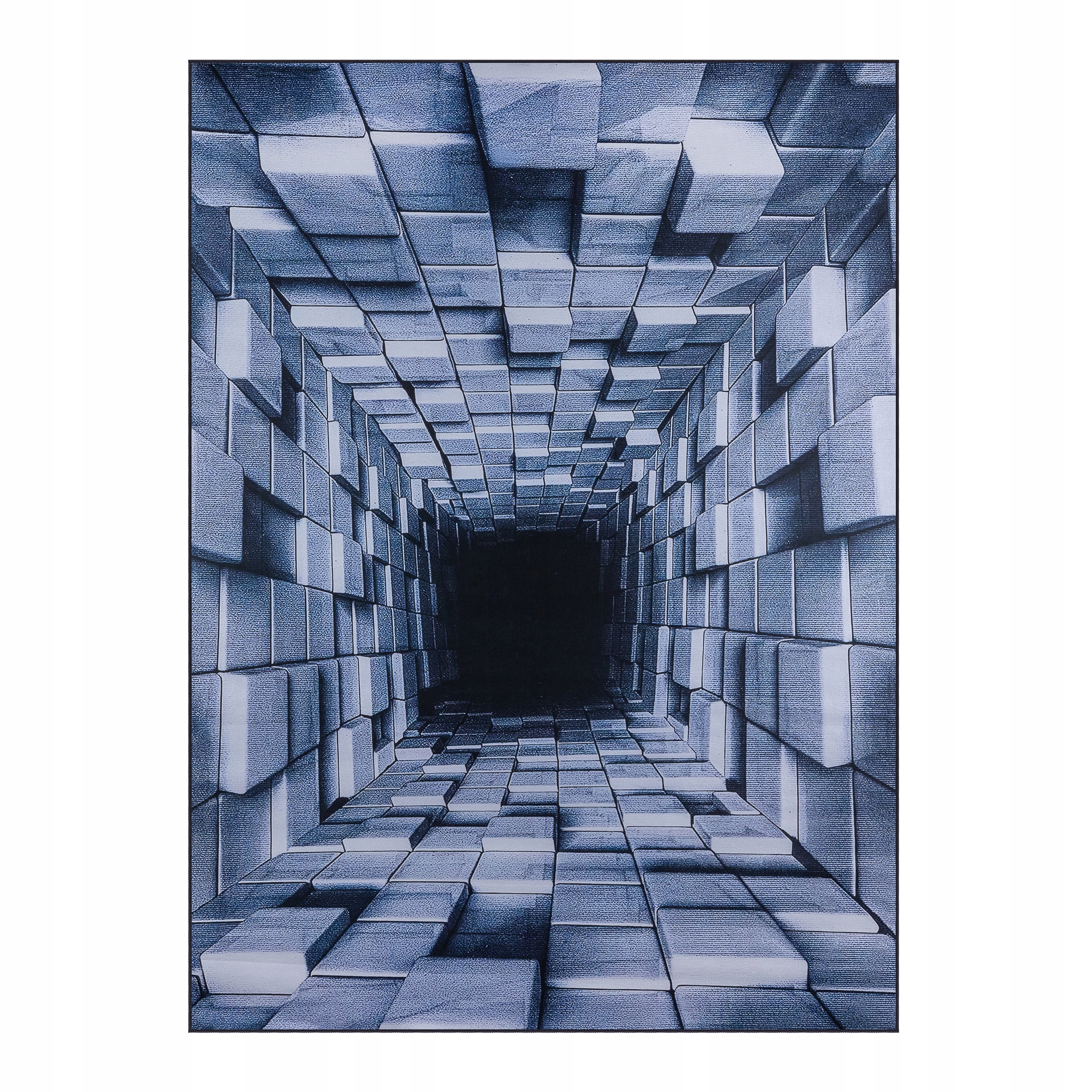 Koberec Do Obývacího Pokoje 160x220 CM Modrý 3D Moderní Optická Iluze