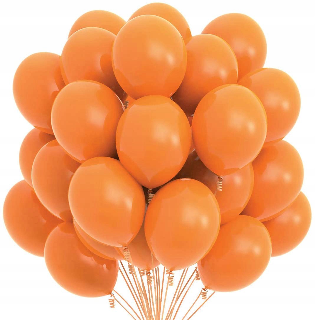 

Balony pomarańczowe duże Matowe halloween 100x