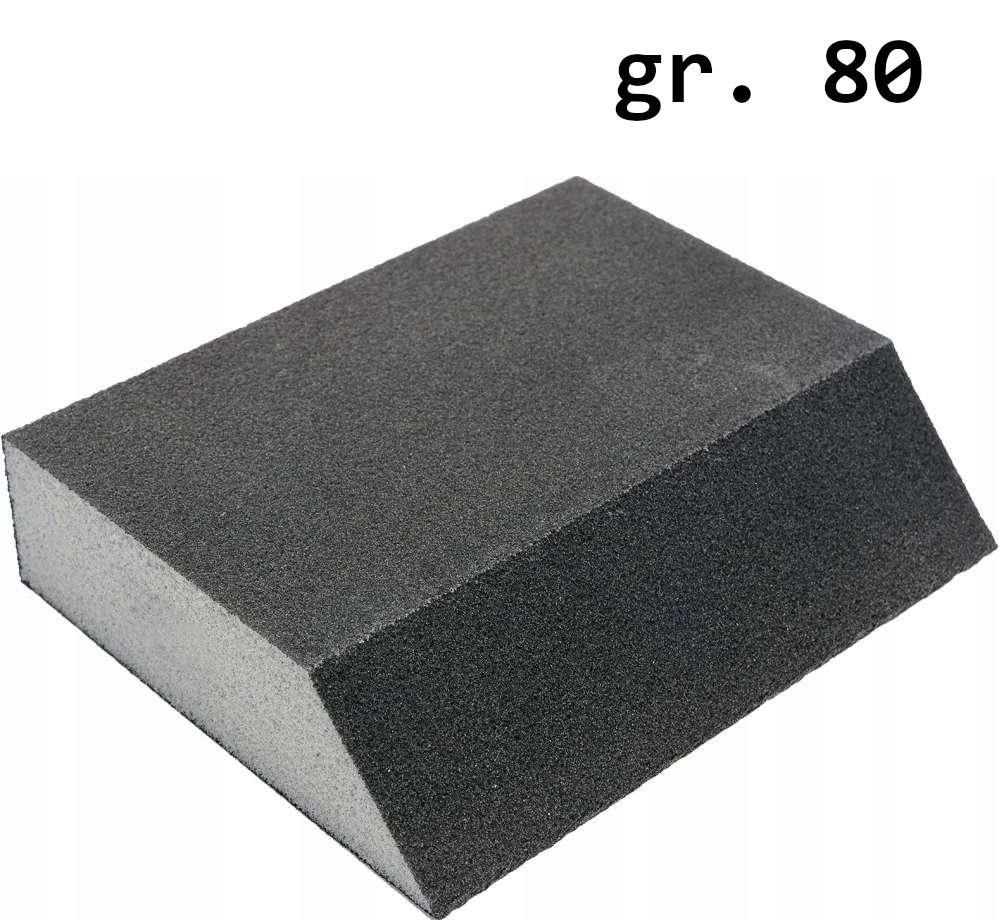 

Gąbka kostka ścierna do szlifowania ścięta gr. 80