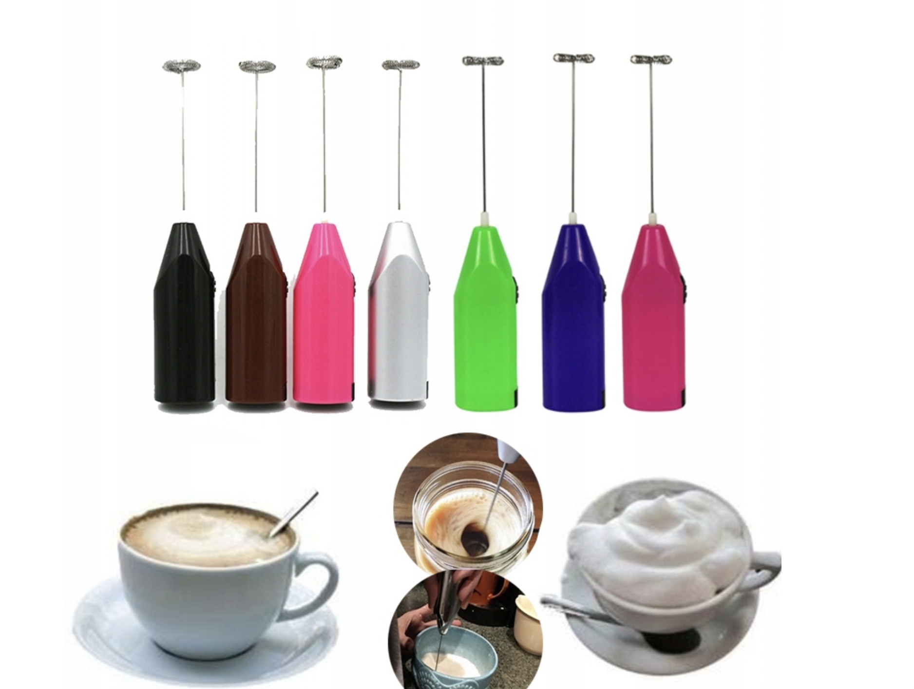 SPIENIACZ DO MLEKA UBIJACZ KAWY MINI MIKSER Zasilanie baterie