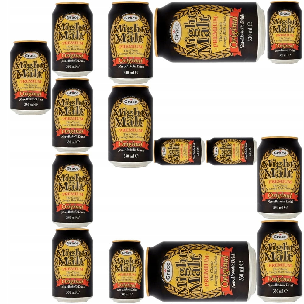 15 x Bezalkoholový sladový nápoj 0% Alcohol Mighty Malt Drink 330 ml Grace