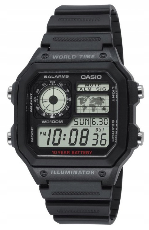 Nové sportovní hodinky na řemínku Casio AE-1200WH Gwar.3+3L Zibi Gravírování