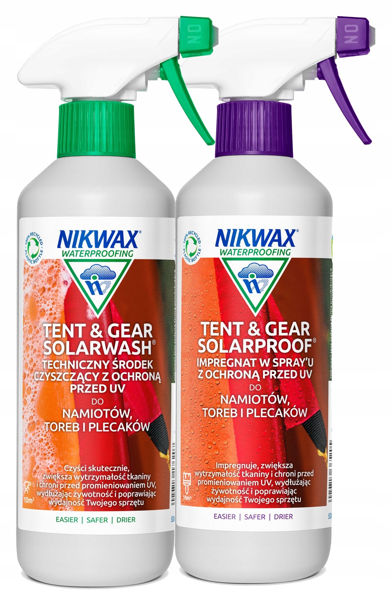 Nikwax Tent & Gear SolarWash 0,5l SolarProof 0,5l do prania i impregnacji