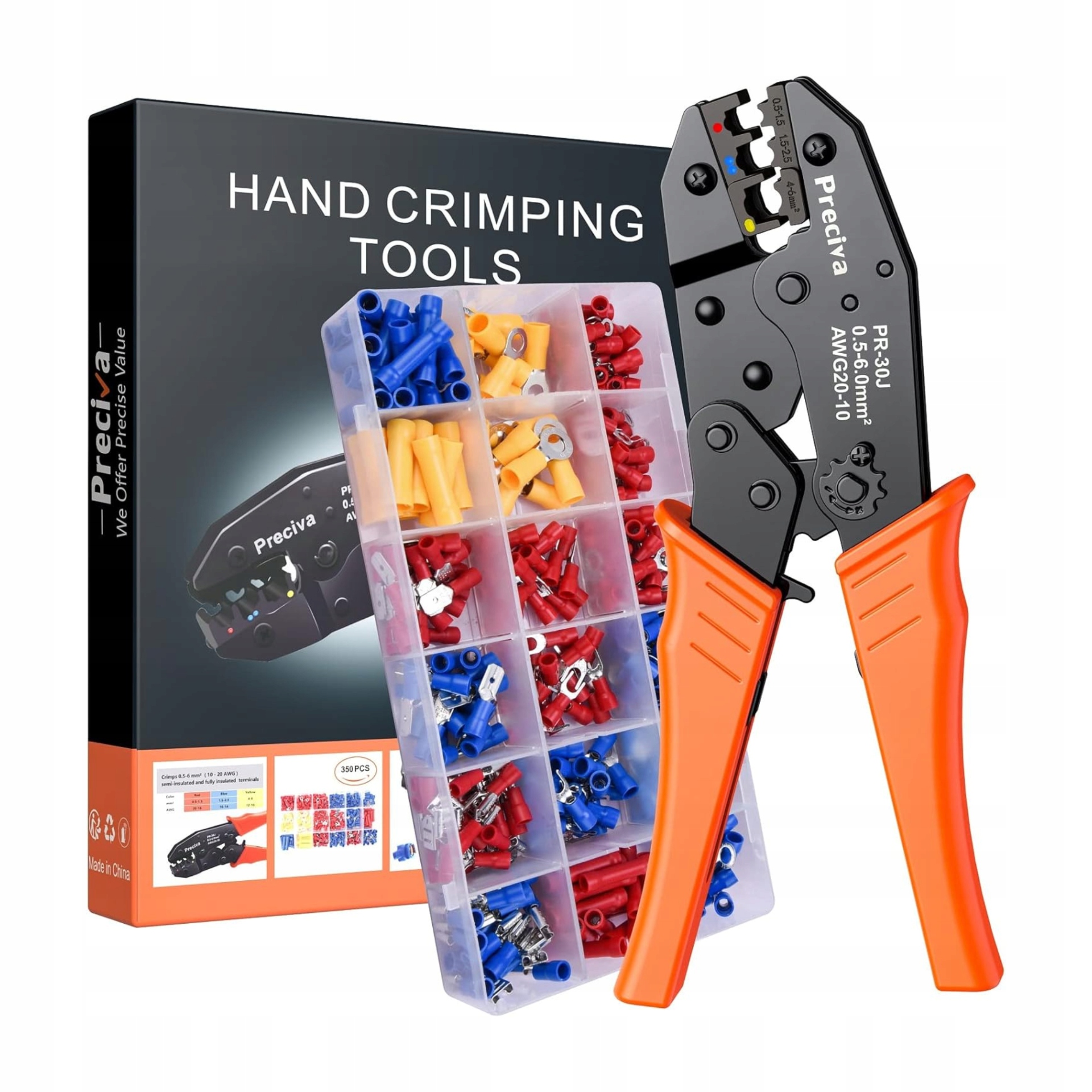 Zaciskarka Do Konektorów PR-30J Dokładna 350x Konektory Oczkowe Widełkowe