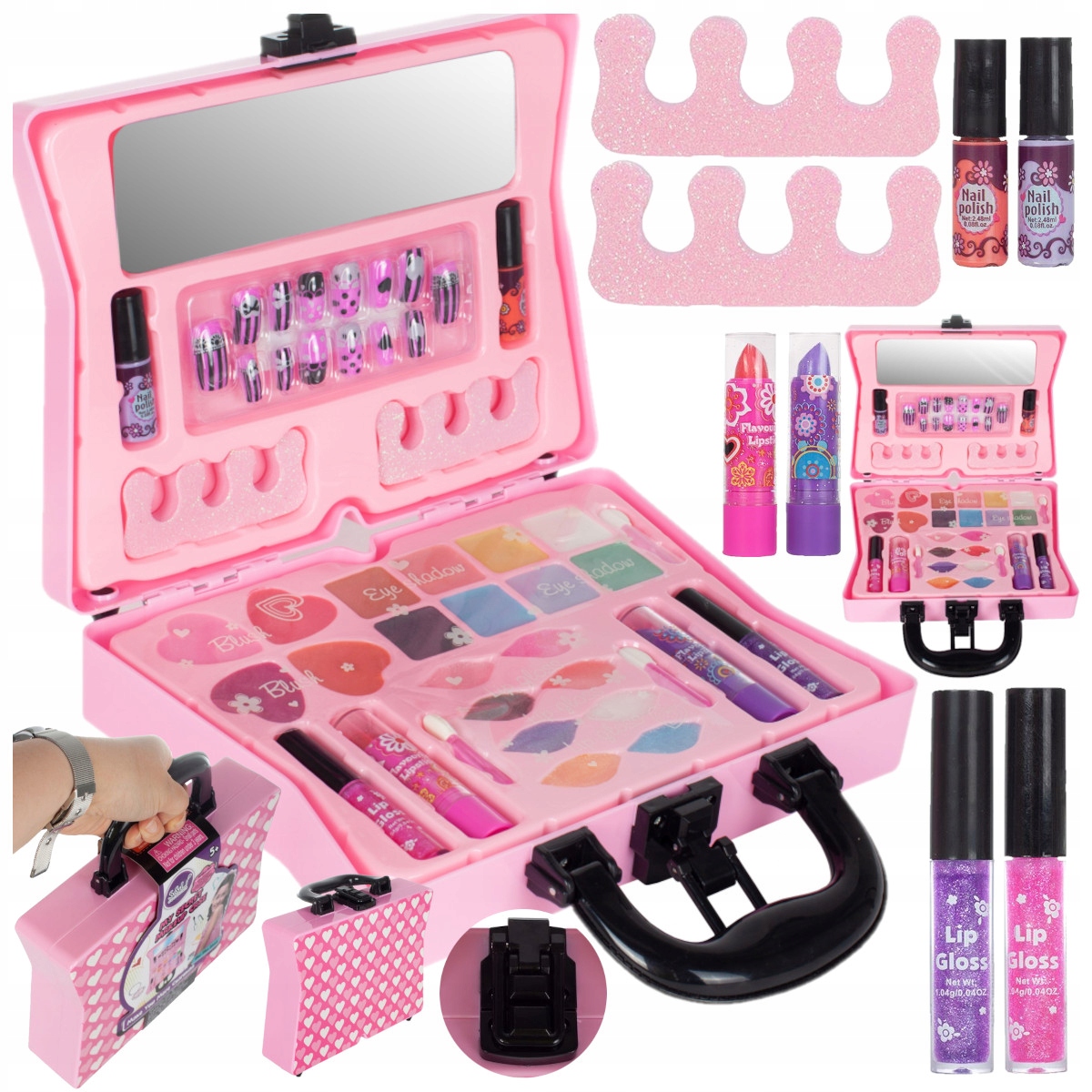 ZESTAW KOSMETYKÓW do malowania MAKIJAŻU KOSMETYKI DLA DZIECI MAKEUP TOREBKA